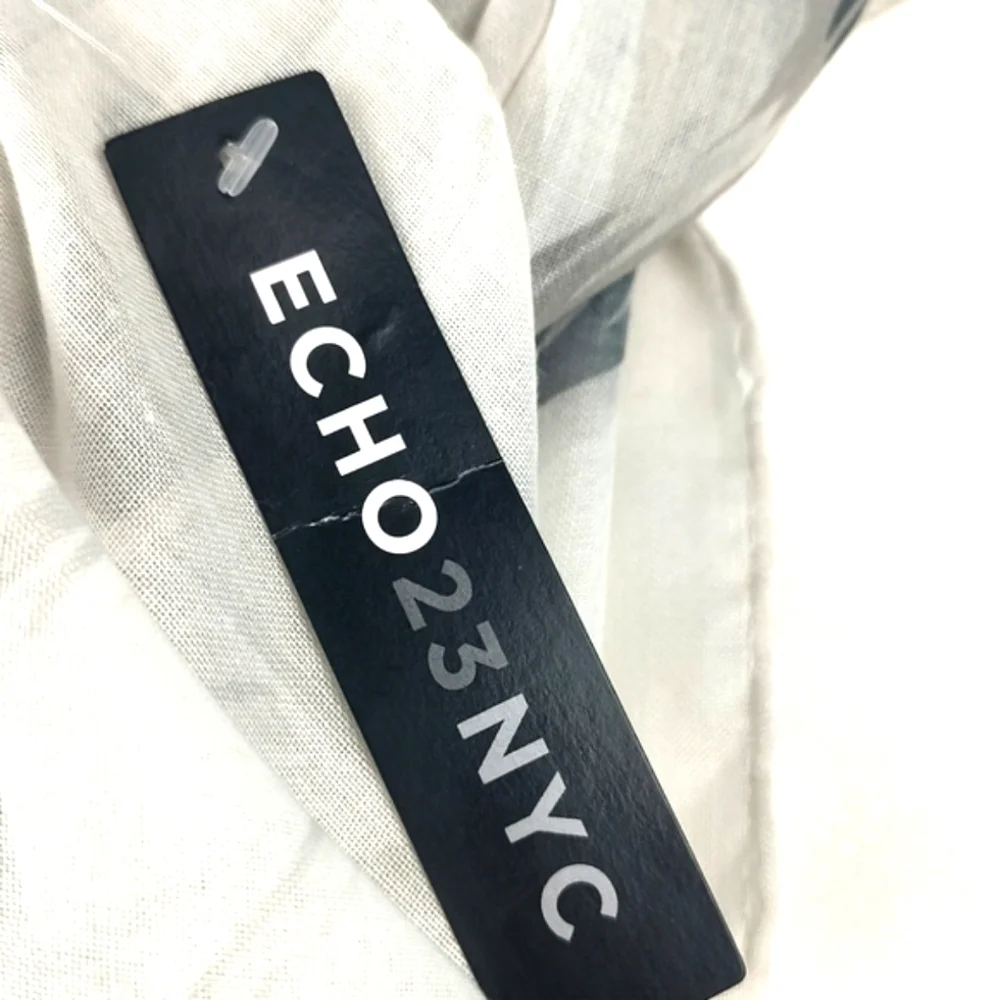Echo 23 NYC Women's Grey Blue Floral Scarf One Size